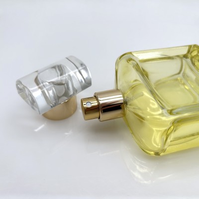 Glass Perfume Bottle Custom Color Spray logo square 40ml