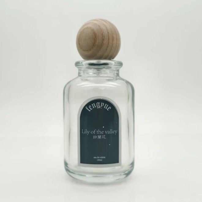 105ml Curved Cylindrical Irregular Custom Perfume Glass Bottle