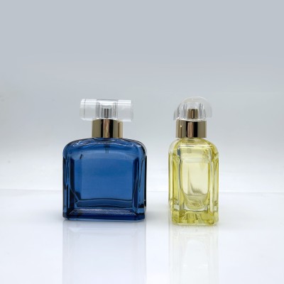 Glass Perfume Bottle Custom Color Spray logo square 40ml