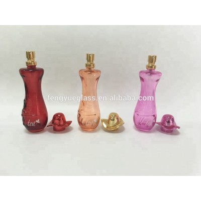 30ml Colorful Women Body Shaped Perfume Glass Bottle with Hat Cap