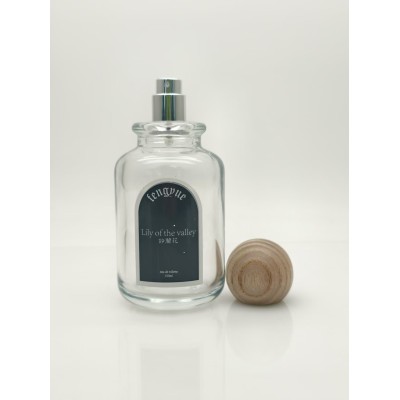 105ml Curved Cylindrical Irregular Custom Perfume Glass Bottle
