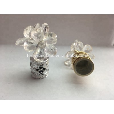 High Quality Fancy Brand Parfum Mist Spray Glass Bottle with Flowered Shaped Cap