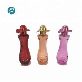 30ml زجاجة زجاجية على شكل جسم المرأة الملونة مع قبعة