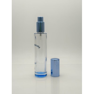 Cylindrical Rotating Spray Head for 50ml Custom Glass Perfume Bottle