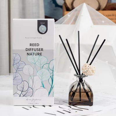 Wholesale Rattan Reed Sticks Home Fragrance Diffuser Empty Reed Diffuser Glass Bottle