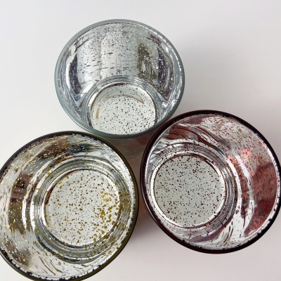 Big Size 18OZ Luxury Custom Empty Holographic Glass Iridescent Candle Jars Red Gold Sliver Luxury Style Jars