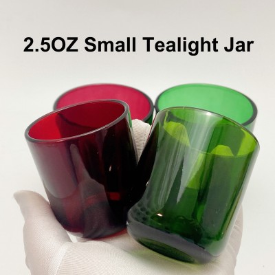 Wholesale Christmas Decoration Empty Hunter Wine Red Scent Candle Vessels Glass Jars for Candle Making