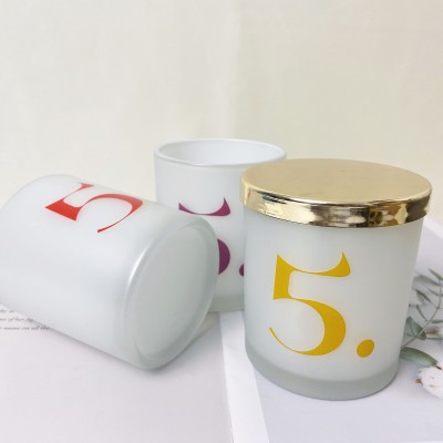 Wholesale Custom Logo Luxury 7OZ 10OZ Elegant Empty Fancy Heat Resistant Rounded Clear Glass Jars Packaging for Candle Making