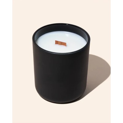 Wholesale Customized Luxury 8OZ 12OZ 16OZ Black Amber White  Empty Glass Candle Jars for Candle Making With Lid