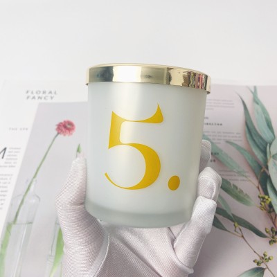 Wholesale Custom Logo Luxury 7OZ 10OZ Elegant Empty Fancy Heat Resistant Rounded Clear Glass Jars Packaging for Candle Making