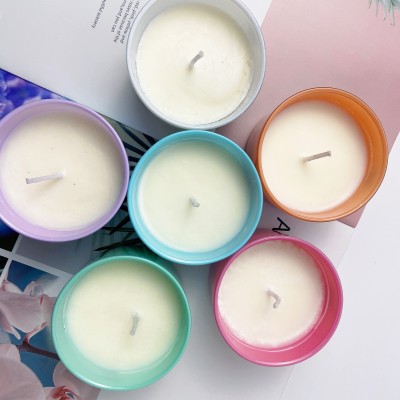 Best Luxury White Iridescent Purple Blue Wholesale Empty Unique Iridescent Candle Jar Bling With Metal Lid and Box