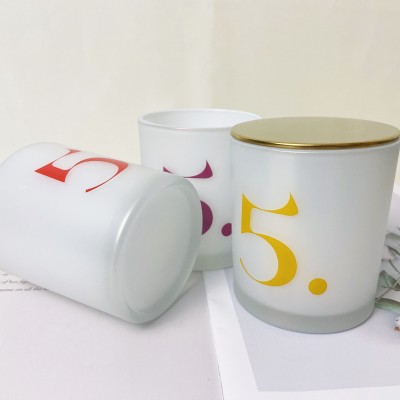 Wholesale Custom Logo Luxury 7OZ 10OZ Elegant Empty Fancy Heat Resistant Rounded Clear Glass Jars Packaging for Candle Making