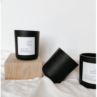 Wholesale Customized Luxury Empty Glass Candle Jars for Men Collection Luxury Candle Jars With Lids and Custom Packaging