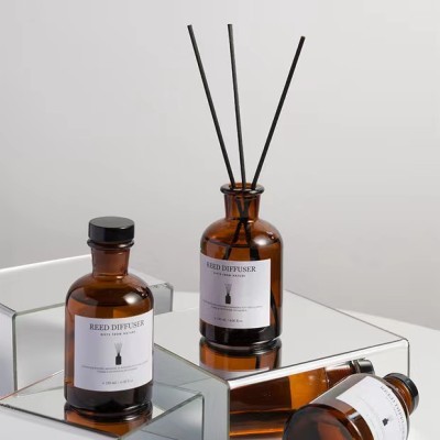 بيع بالجملة المنزلية 60ML 125ML 250ML 500ML 1000ML زجاج البني الداكن الكهرباء الفارغ زجاجة ناشر القصب للناشر
