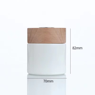 Matte Black White Luxury Glass Reed Diffuser Bottle Luxury Empty Glass Stick Bottle for Aroma Oil Diffuser With Woodedn Cap