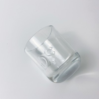 Popular Clear Luxury Candle Jar With Customization Design Candle Jar Engraved Snowflake Clear Candle Jars