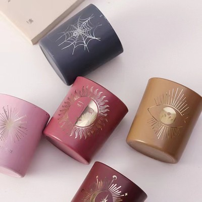 Luxury Customized Candle Jar Gold Sliver Home Decoration Unique Empty Glass Candle Cup Jars for Candle