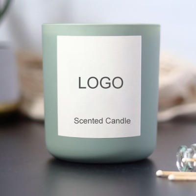 Wholesale 8OZ 10OZ 12OZ 16OZ Large Jars Round Bottom Luxury Glass Candles Jar Sage Candle Vessel With Wooden Lids