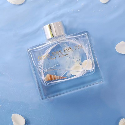 Wholesale 50ml 100ml 150ml 200ml Clear Reed Diffuser Glass Bottle Perfume Aroma Square Bottle