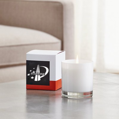 Luxury Aroma Soy Wax Clear Scented Candle Glass Holder Candle Jar With Custom Packaging Gift Set
