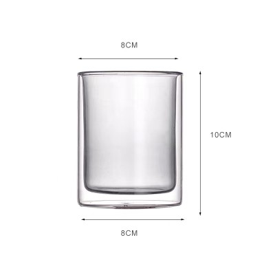 Wholesale Customized Decorative Colored Double Wall Transparent Clear Empty Glass Candle Container Glass Jar for Candle Making