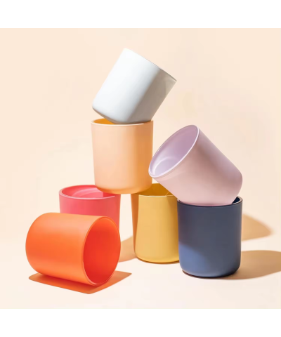 Stock 8oz Round Bottom Luxury Matte Color Transparent Empty Glass Candle Jars Lid Custom Fancy Vessels Custom Candle Making