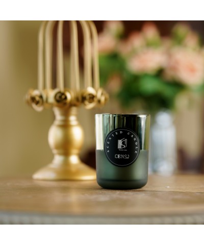 Wholesale Unlabeled 8oz Luxury Private Label Vanilla Soy Wax Decorative Electroplate Rose Gold Scented Candle with Gift Box