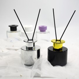 Fireless Aromatherapy Round Perfume Diffusion Bottle Glass Aroma Reed Diffuser Bottle  With Box