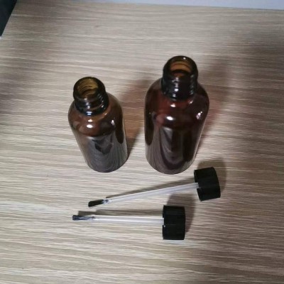 4 قطع 20ml فارغة قابلة لإعادة ملء زجاجات طلاء الأظافر حاويات ورنيش الزجاج مع فرشاة غطاء للفن