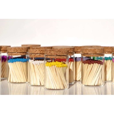 Bottled Wood Matches for Aromatherapy Candles, Gift Wrapped Beautifully Wood Matches in Bottle