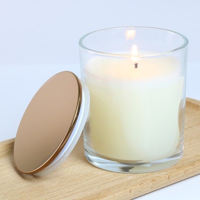 Rose Gold Stainless Steel Candle Lid Metal Storage Jar Lid with Silicone Seal Ring ABS Plastic Screw Cap for Candle Cover