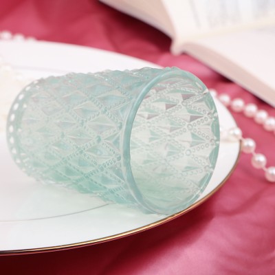 Hot Selling Luxury Crystal Glass Candle Holder Jar for Home Decoration Elegant Candle Making Accessory