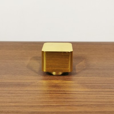 Square Luxury High End Golden Silver Black White Color Plastic Abs Perfume Cap