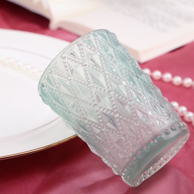 Hot Selling Luxury Crystal Glass Candle Holder Jar for Home Decoration Elegant Candle Making Accessory
