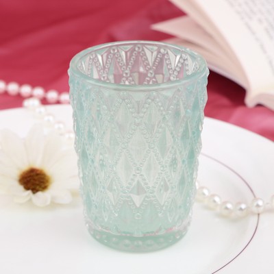Hot Selling Luxury Crystal Glass Candle Holder Jar for Home Decoration Elegant Candle Making Accessory