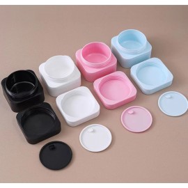 30ml 50ml Matte Pink Blue White Black Matte Cream Jar Pp Plastic Cosmetic Powder Jars