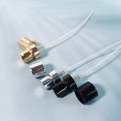 اكسسوارات العطور الفاخرة مستديرة مربع زجاج عطر رشاشة مع الذهب الفضة اللون الأسود