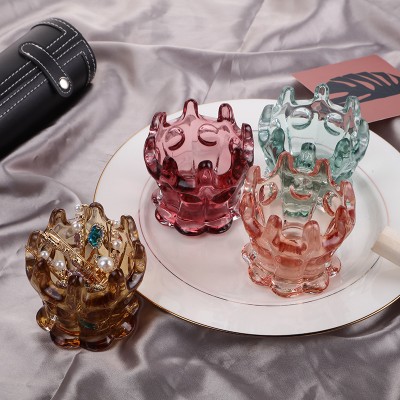 Hot Sale Luxury Crystal Glass Candle Jar New Style Home Decoration With Classic Design Creative and Personality-Filled