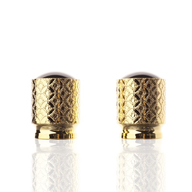 Luxury Gold Round Exquisite Patterns Elegant 15mm Perfume Cap for Perfume Bottle